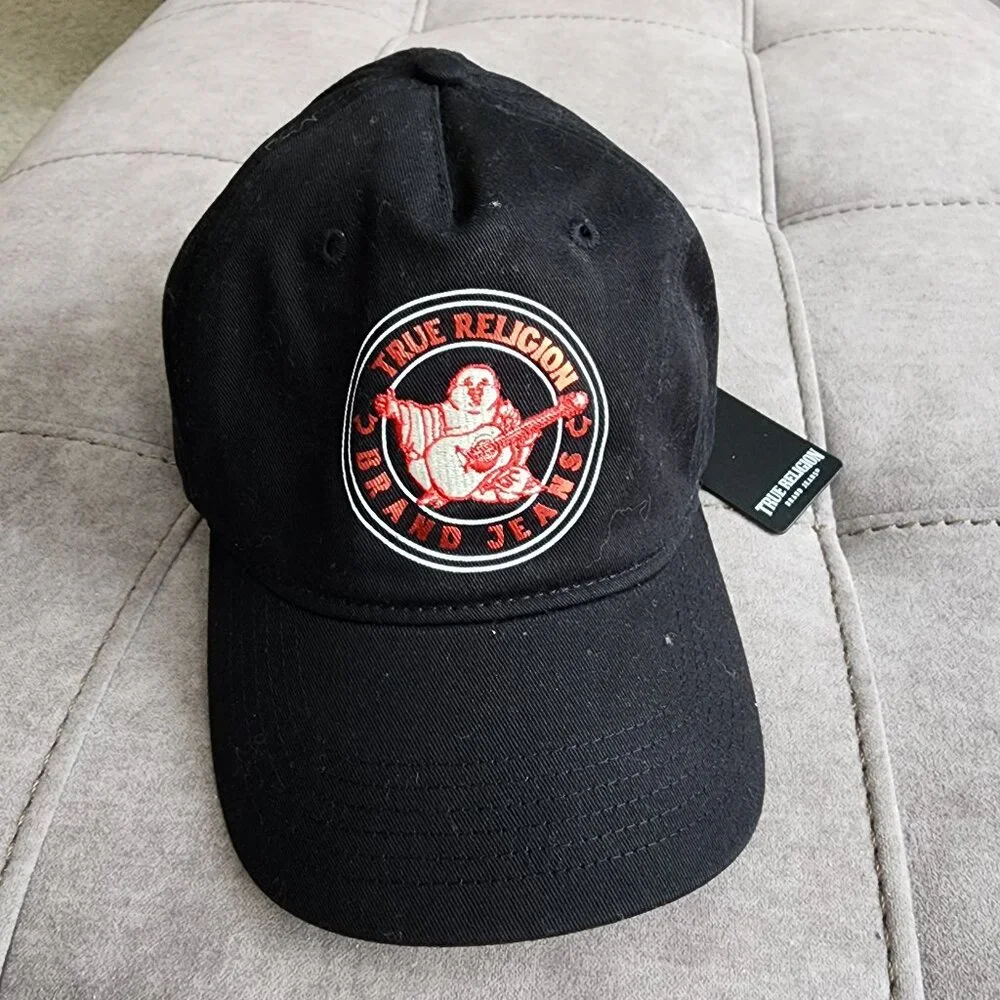 NWT True Religion Buddah Logo Adjustable Baseball Foil Cap One Size